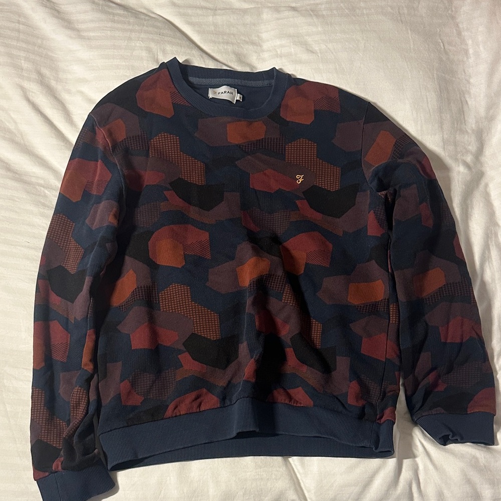 Men's Patterned Sweater - Multicolor - Farah